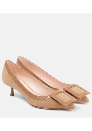 Roger Vivier Viv' in the City 45 suede pumps