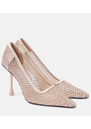 Jimmy Choo Ixia 95 embellished mesh pumps