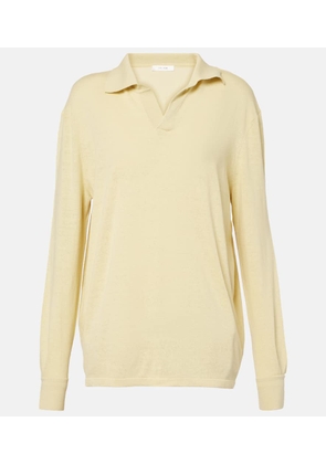 The Row Jovani silk polo sweater
