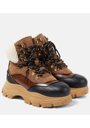 Dorothee Schumacher Sporty Shearling leather lace-up boots