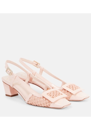 Roger Vivier Belle Vivier 45 crochet slingback pumps