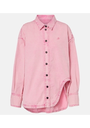 The Attico Diana asymmetric cotton canvas overshirt