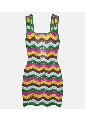 Bananhot Lindsay striped crochet minidress