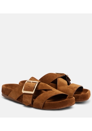 Loewe Ease Buckle suede sandals