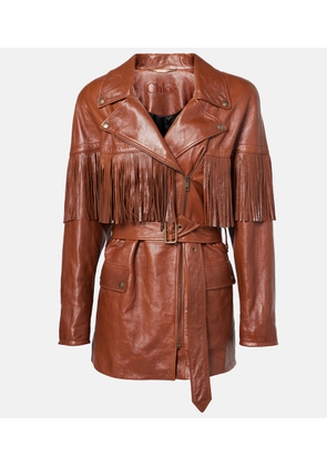 Chloe Fringed leather jacket