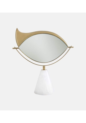 L'Objet Lito marble vanity mirror
