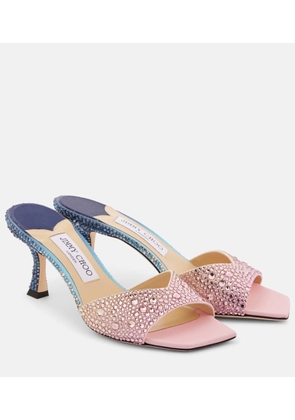 Jimmy Choo Skye 70 embellished satin mules