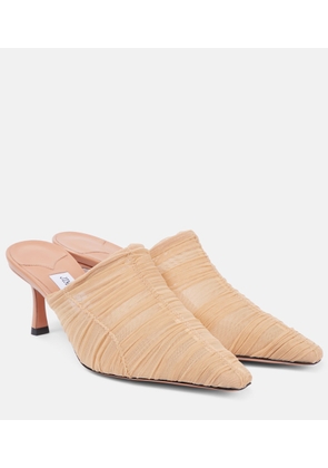Jimmy Choo Lotta 65 ruched tulle mules