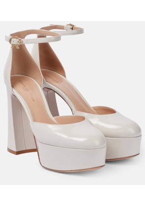 Gianvito Rossi Hilary patent leather platform pumps