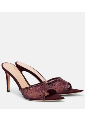 Gianvito Rossi Rania 85 crystal-embellished mules