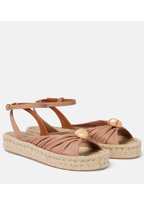 Zimmermann Gleam leather espadrille sandals