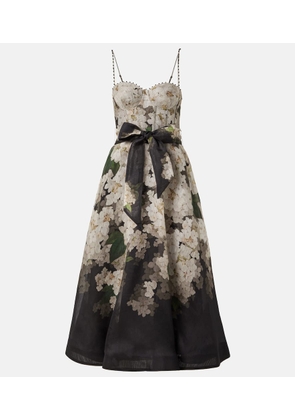 Zimmermann Balance linen and silk bustier dress