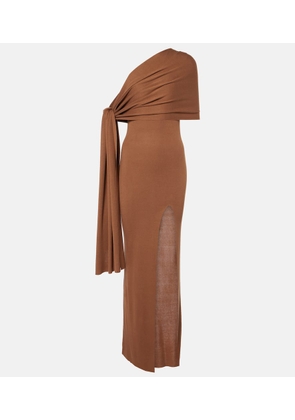 Aya Muse Hale one-shoulder silk-blend maxi dress