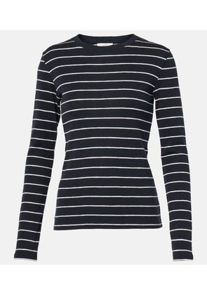 Vince Striped cotton-blend top