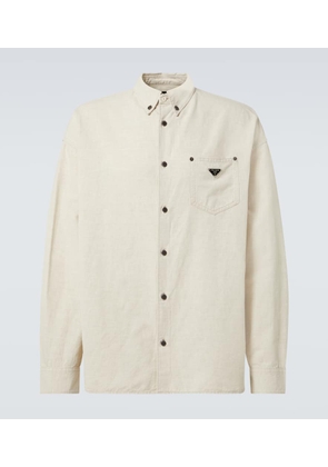 Prada Cotton and linen chambray shirt