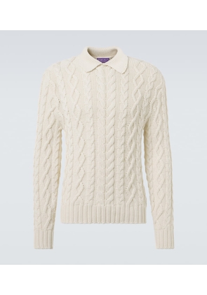 Ralph Lauren Purple Label Cable-knit cotton-blend sweater