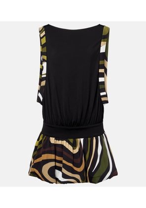 Pucci Marmo gathered jersey minidress