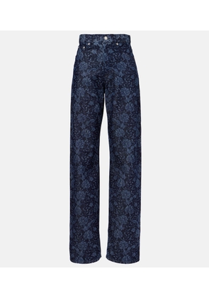 Dries Van Noten Floral printed wide-leg jeans