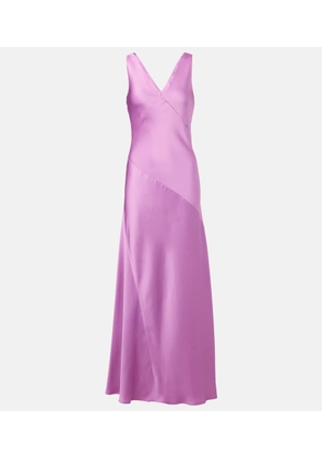 Max Mara Pilly paneled satin slip dress