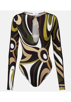 Pucci Marmo printed satin bodysuit