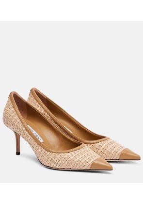 Jimmy Choo Love 65 raffia-effect pumps