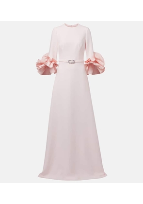 Safiyaa Belted ruffled cotton gown