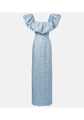 Markarian Rowan floral brocade gown