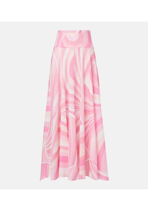 Pucci Iride high-rise cotton maxi skirt