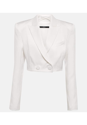 Alex Perry Parker cropped satin crepe blazer