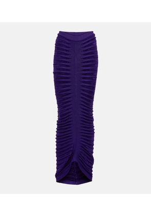 Alaia Ruched maxi skirt