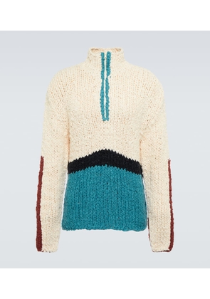 The Elder Statesman Block N Spiral boucle sweater