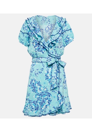 Poupette St Barth Aude printed wrap minidress