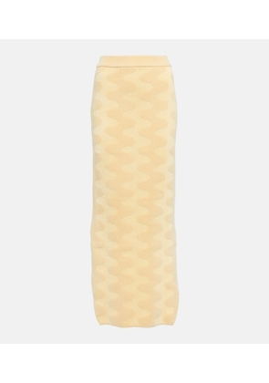 Nanushka Bria jacquard cotton-blend midi skirt
