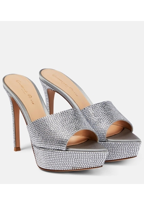 Gianvito Rossi Crystal-embellished platform sandals