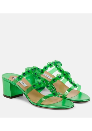 Aquazzura Meteorite embellished PVC mules