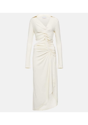 Off-White Cutout crepe midi dress