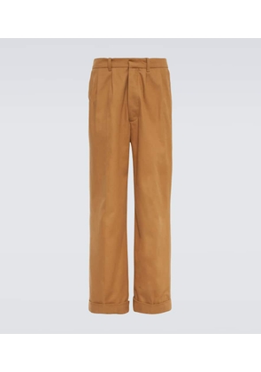 Wales Bonner Dusk pleated cotton and cashmere pants