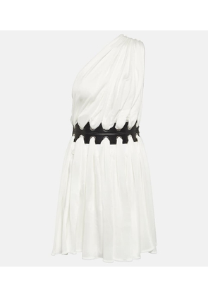 Alaia Leather-trimmed minidress