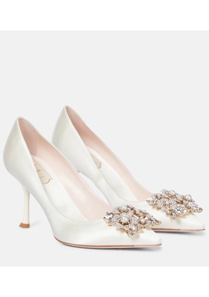 Roger Vivier RV Bouquet 85 embellished satin pumps