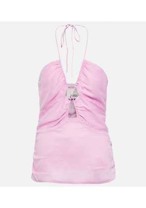 Isabel Marant Becki printed cotton and silk top