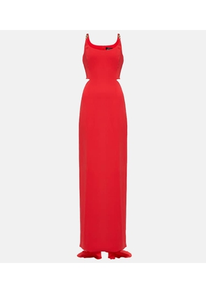 Versace Medusa 95' cutout silk gown