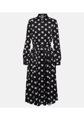 Dolce&Gabbana Logo silk-blend midi dress