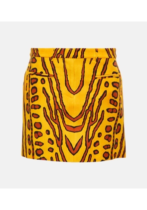Altuzarra Zola printed linen-blend miniskirt