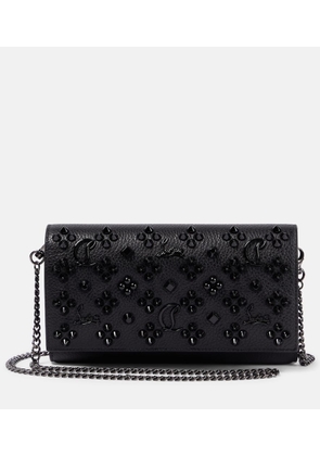 Christian Louboutin Paloma embellished leather wallet on chain