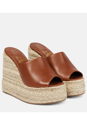 Christian Louboutin Ariella Zeppa leather espadrille wedges