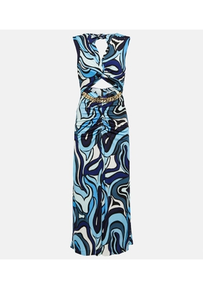 Rebecca Vallance Mira printed cutout midi dress