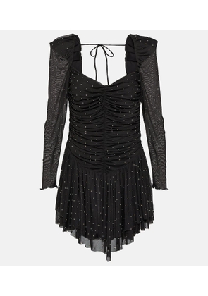 Rotate Ruffled embellished tulle minidress