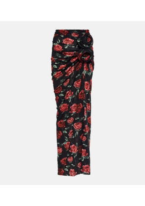 Magda Butrym Floral-applique maxi skirt