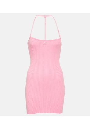 Courreges Ribbed-knit minidress