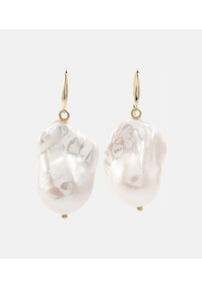 Mateo 14kt gold drop earrings with baroque pearls